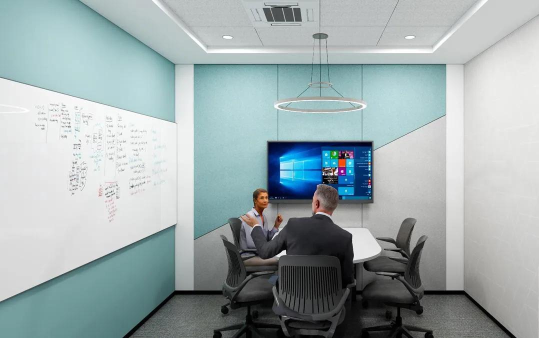 TechTiera open-plan floor — circulation & zoning by ARCSPACEX